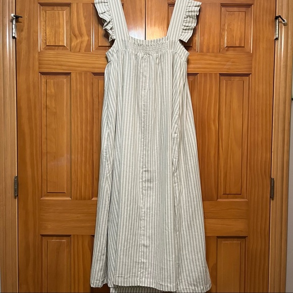 A New Day Linen Blend Striped Summer Dress Size Large NWT - Picture 4 of 7